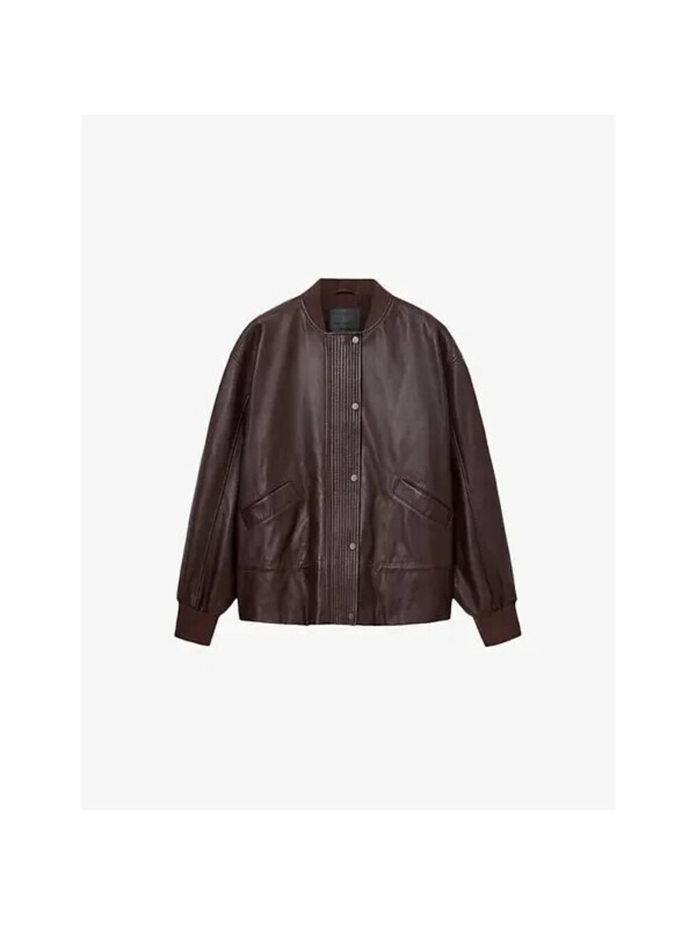 New, Allsaints Sofi Leather Bomber Jacket in Brown Sz 8 #SJ2708